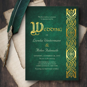Invitation En Aluminium Mariage Médiéval Fantastique