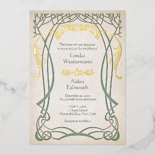 Invitation En Aluminium Mariage Médiéval Fantastique Celtique