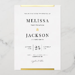 Invitation En Aluminium Mariage minimalisme moderne