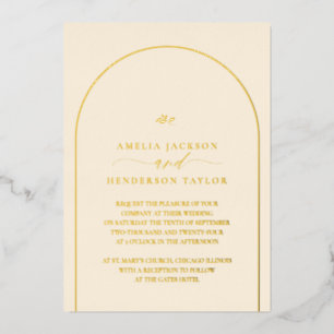 Invitation En Aluminium Mariage minimaliste de l'arc de crème Boho