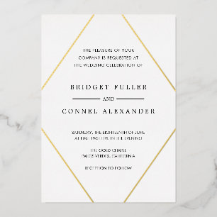 Invitation En Aluminium Mariage Moderne Géométrique Bridget