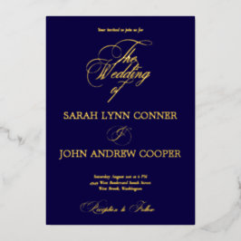 Invitation En Aluminium Mariage officiel Royal Blue