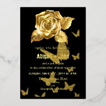 Mariage Papillon Rose d'Or