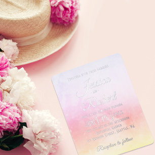 Invitation En Aluminium Mariage pastel abstrait tendance moderne personnal