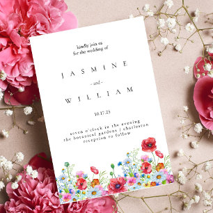 Invitation En Aluminium Mariage personnalisé Wildflower