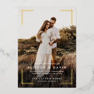 Invitation En Aluminium Mariage photo minimaliste simple moderne de type d