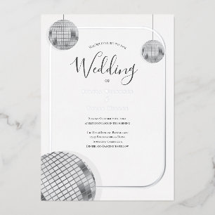 Invitation En Aluminium Mariage rétro Disco