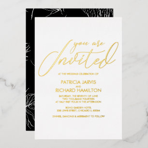 Invitation En Aluminium Mariage Simple Élégant Sophistiqué