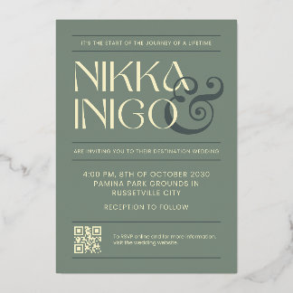 Invitation En Aluminium Mariage simple et élégant