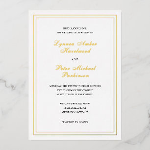 Invitation En Aluminium Mariage simple et élégant Lynnea