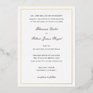 Invitation En Aluminium Mariage traditionnel de Rhianna