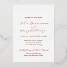 Invitation En Aluminium Mariage traditionnel élégant