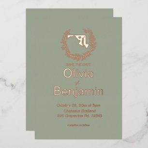 Invitation En Aluminium Maryland State Destination Mariage