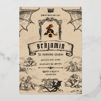 Invitation En Aluminium médiéval