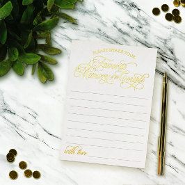 Invitation En Aluminium Mémoire préférée en or blanc du couple