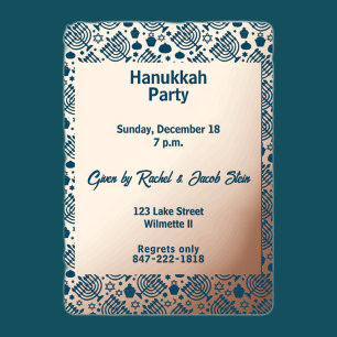 Invitation En Aluminium Menorah de Hanoucca