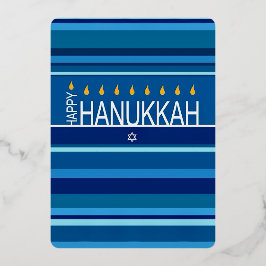 Invitation En Aluminium Menorah de Hanoukka joyeuse