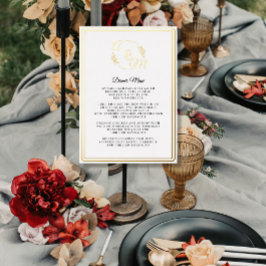 Invitation En Aluminium Menu Simple Elegant Modern Gold Foil Diner Menu
