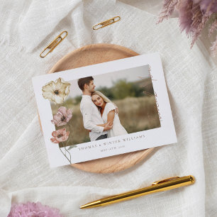 Invitation En Aluminium Merci Script Islandais aquarelle photo de Poppy