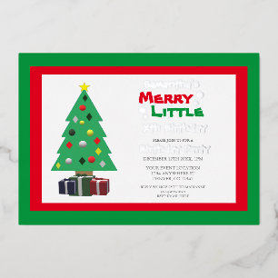 Invitation En Aluminium Merry Little Birthday