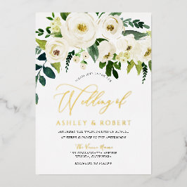 Invitation En Aluminium Merveilleux Mariage : Fleurs en fleurs blanches do