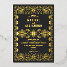 Mexique Papel Picado Mariage noir floral