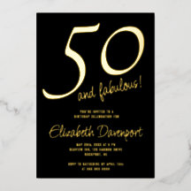 Minimaliste 50 ans et Fabuleux Noir et Or