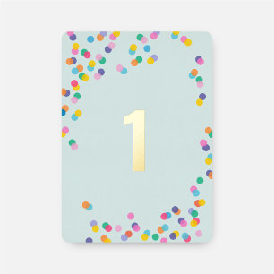 Invitation En Aluminium Mint Green Baby Girl premier anniversaire Confetti