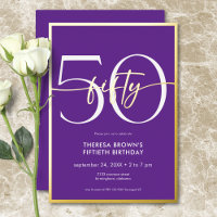 Minuscule violet moderne Cinquante Script Annivers
