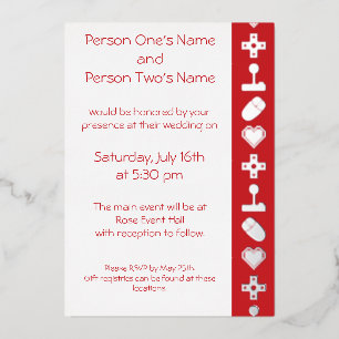 Invitation En Aluminium Mode multijoueur dans l'invitation Cherry Foil