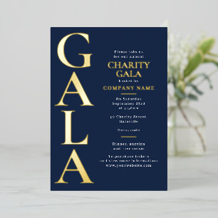 Invitation En Aluminium Modèle de gala de charité pour événement de collec