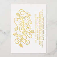 Moderne Calligraphie Feuillage Lettres Baptême