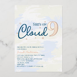 Invitation En Aluminium Moderne Cloud Neuf Fête des mariées Rose Or