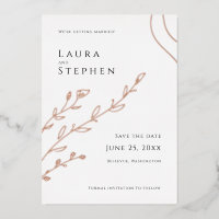 Moderne Elegant Botanical Enregistrer la date