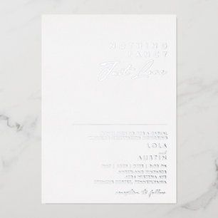 Invitation En Aluminium Moderne Minimaliste Argent Rien De Fantaisiste Jus