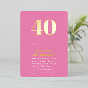 Invitation En Aluminium MODERNE MINIMALISTE fête d'anniversaire 30 ans sim