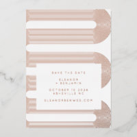 Moderne Retro Geometry Luxe Rose Gold Enregistrer 
