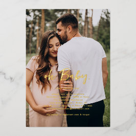 Invitation En Aluminium Mon bébé | Baby shower photo simple