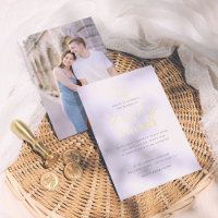 Monogramme minimaliste Élégant Photo Mariage offic