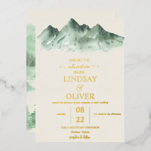 Invitation En Aluminium Montagnes de mariage