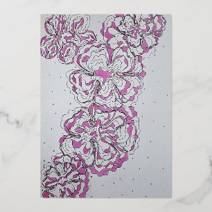 Invitation En Aluminium Motif floral élégant