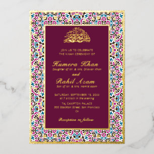 Invitation En Aluminium Motif marocain Bijou Treillis Islamique