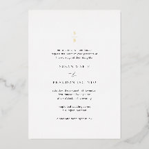 Nettoyer noir et blanc Monogramme Mariage moderne