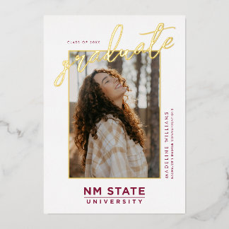 Invitation En Aluminium New Mexico State University Graduation