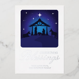 Invitation En Aluminium Noël Nativité Scène Chrétienne Bénédiction Chrétie