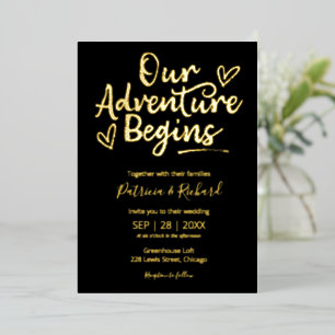 Invitation En Aluminium Notre aventure commence Rustic Chic Mariage