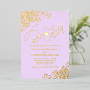 Invitation En Aluminium Nous nous marions ! Élégant mariage moderne lilas