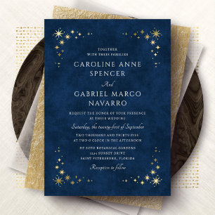 Invitation En Aluminium Nuit étoilée Ciel céleste Mariage
