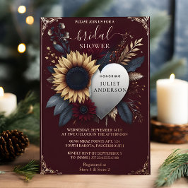 Invitation En Aluminium Obtenez Maroon traditionnel Automne Fête des marié