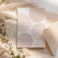 OH BÉBÉ ! Baby shower moderne Blush Polka Dot